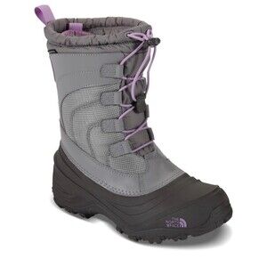 North Face Youth Boots Kids 5 Alpenglow IV Insulated Waterproof  Purple and grey